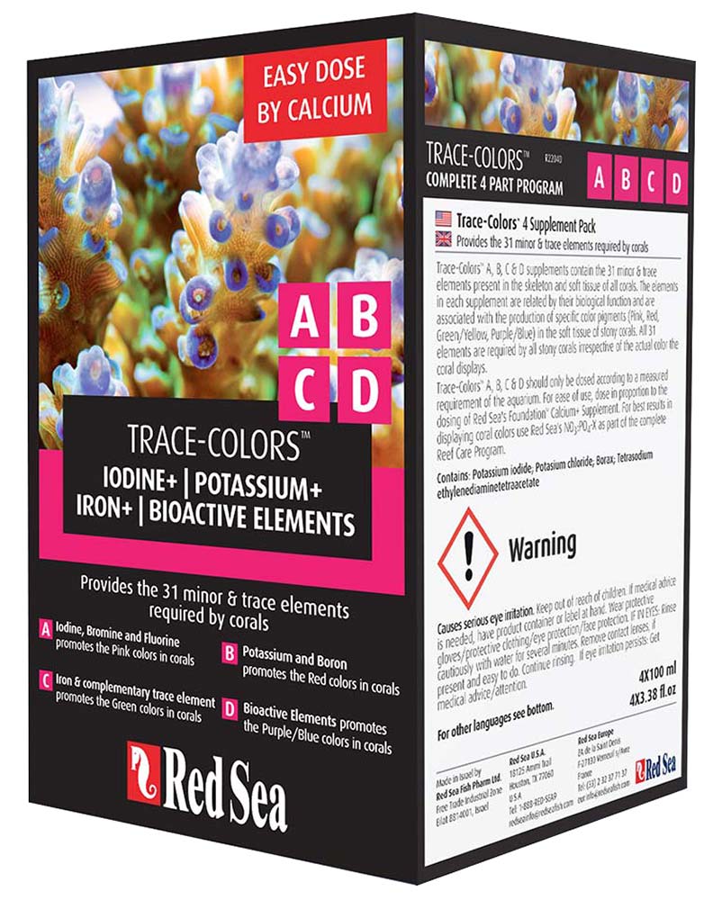 Red Sea Coral Colors ABCD Supplements - 4 Pack